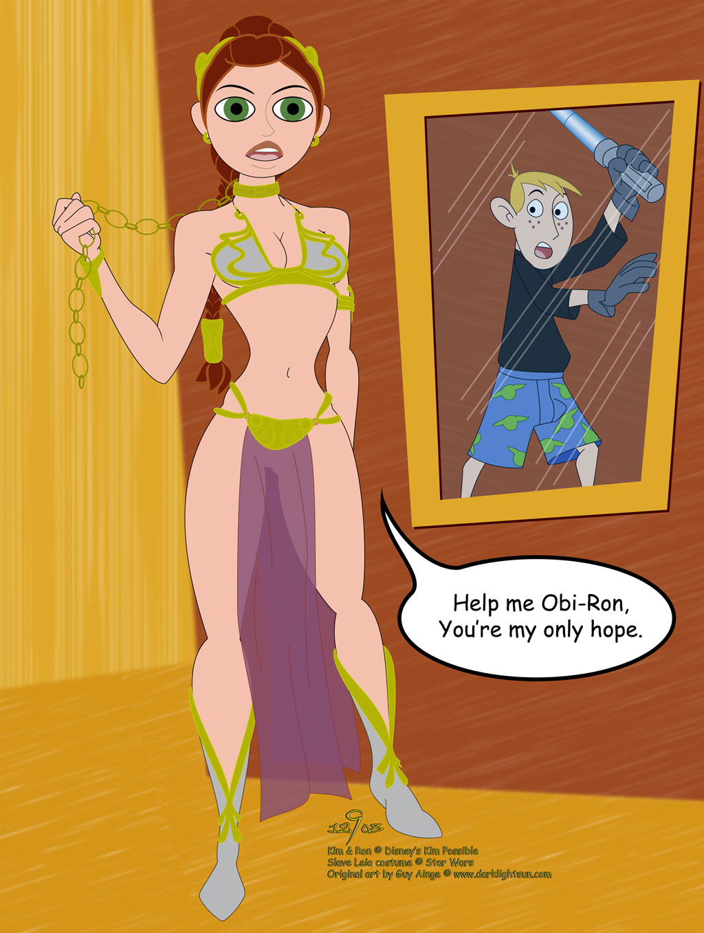 1024px x 1357px - Kim Possible as Princess Leia (slave costume) : r/rule34